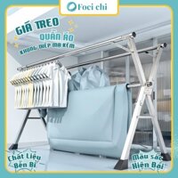 Giá treo quần áo khung thép NAGO chắc chắn chống gỉ, sào đồ treo quần áo gấp gọn kích thước