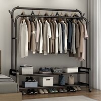Giá Treo Quần Áo Sắt Thép Sơn Tĩnh Điện - Kệ Treo Quần Áo, Để Giày Dép Lắp Ghép Đa Năng