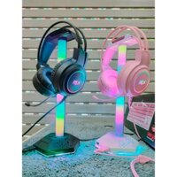 Giá Treo Tai Nghe LED RGB Nhiều Chế Độ LED - Tai Nghe Chụp Tai 7.1 RKX3 cổng tích hợp m