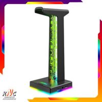 Giá Treo Tai Nghe Piifox HS-01 Tích Hợp Led RGB Chuyển Màu Tự Động Chỉnh Cảm Ứng - Hàng Fullbox