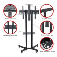 Giá treo tivi di động nhập khẩu DK1500 dùng cho tivi 32-65inch, màu đen, sơn tĩnh điện siêu bền