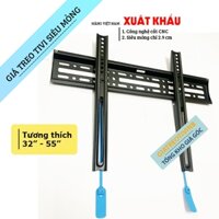 Giá treo tivi, Kệ treo tivi, Khung treo tivi thẳng tường A2F 32 - 43 - 55 Inch - Siêu Mỏng chỉ 2.9 CM - Hàng Xuất Khẩu