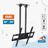 Giá Treo Tivi Thả Trần ErgoTek E580 55 - 90 Inch - Khung Treo Tivi Ngược Trần / Trên Trần Nhà Xưởng [ Chắc Hơn NB T560 ]