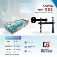 Giá treo tivi xoay, khung tivi tường góc xoay 180 độ, nghiêng 15 độ từ 19 - 55 Inch loại dày bền đẹp