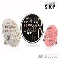 Giá treo trang sức nhung viền hạt đẹp