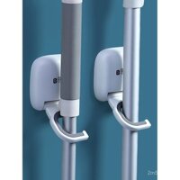 Giá treo tường móc lau nhà không cần khoan, dụng cụ phòng tắm, kẹp chổi dính chắc chắn, khóa cố định, giá treo lưu trữ