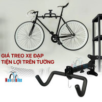 Giá treo xe đạp trên tường có móc treo mũ mẫu 01