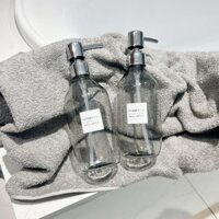 Giá Trị Cao Loại Đẩy 500ml Dầu Gội Hộ Gia Đình Sữa Tắm Đóng Chai Phụ Vai Tròn Retro Nước Rửa Tay Chai Rỗng fzp3.17