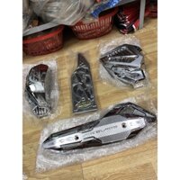 Giá trọn bộ 4 món ốp đủ xe AB Air blade đời 2016->2019 bao gồm Sàn chân +Ốp pô +Ốp quạt gió +Ốp bầu gió (pô e ) giá rẻ