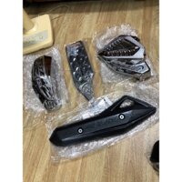 Giá trọn bộ 4 món ốp đủ xe AB Air blade đời 2013->2015 bao gồm Sàn chân  +Ốp pô +Ốp quạt gió +Ốp bầu gió (pô e ) giá rẻ