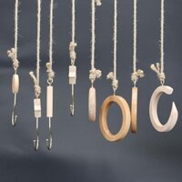 Giá trưng bày cửa hàng quần áo móc treo treo tường móc treo cổ điển sáng tạo Móc Chữ S móc đen dây gai trang trí vòng 7FDL