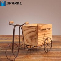 Giá trưng bày xe đạp SPARKL, Giá đỡ hoa xe đạp ổn định nghệ thuật sắt, Handmade đa năng Dễ sử dụng Giá đỡ hoa bằng gỗ để bàn