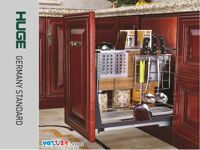 Gía trượt dao thớt gia vị Huge inox 304 nan dẹt H-DT1340 mờ