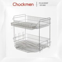 Giá Úp Bát Đĩa CHOCKMEN Inox Cao Cấp Kệ Úp Bát Đĩa Ống Đựng Đũa Kèm Khay Hứng Nước Đa Năng Nhà Bếp