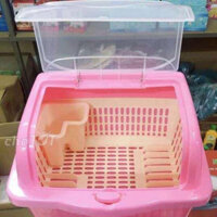 Giá Úp Bát Đĩa Có Nắp Đậy Và Ống Cắm Đũa Tiện Dụng Nhựa Việt Nhật An Toàn