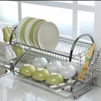 Giá úp bát, đũa inox 2 tầng KT: 42x25x38 cm