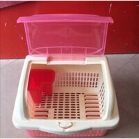 Giá úp bát. Rổ úp bát có ống đũa, có nắp nhựa Việt Nhật cao cấp. Kích thước 47 x 40 x 33cm. Hàng Việt Nam chất lượng cao