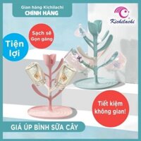 Giá úp bình sữa Kichi cho bé hình cây, nhỏ gọn tiện lợi