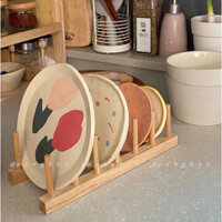 Giá úp cốc chén/đĩa/sách bằng gỗ thông tự nhiên