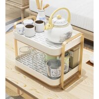 Giá úp cốc phơi khô cốc thủy tinh, kệ để cốc khay thoát nước 2 lớp, đặt ấm đun nước kệ để đồ gia dụng( Hàng loại 1)