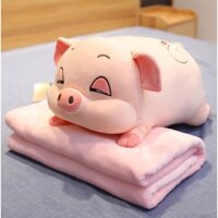 [Giá ưu đãi] Chăn gối 2in1 hình heo
