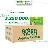 [Gía Ưu Đãi] Thùng 10 Hộp Giấy Sữa Hạt Ngũ Cốc Vị Bơ Organic Avocado Green Nutri - Hộp 300gr