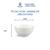 [GIÁ ƯU ĐÃI] Tô Cao Sứ thời thượng Minh Long 15 cm - Jasmine IFP - Viền chỉ vàng