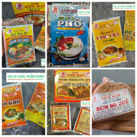 Gia vị Anh Hai theo hộp 500gr (bò kho/ cà ri/ bún bò/ phở/ ngũ vị hương)