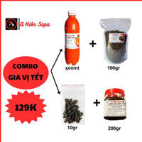 Gia vị nấu ăn chấm đồ COMBO GIA VỊ TẾT A HIẾN dùng ướp nướng, chấm thịt, ăn bún phở đạm vị tây bắc