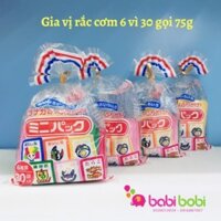 Gia vị rắc cơm Nhật Bản bịch 6 vị 30 gói nhỏ 75g