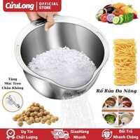 Giá Vo Gạo Inox 304 Rổ Đựng Đồ rửa trái cây rau sống hoa quả để đồ rửa sạch đa năng