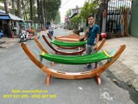 Giá Võng Gỗ Gõ Đỏ Nguyên Khối Loại Trơn Không Chạm Khắc – GVG001