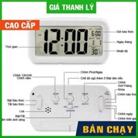 (GIÁ XẢ KHO) Đồng Hồ Báo Thức Điện Tử Để Bàn Màn Hình LCD Đa Chức Năng: Thời Gian, Lịch, Báo Thức, Nhiệt Độ ( Mẫu mới 2