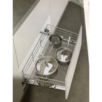 Giá xoong nồi EUROGOLD nan tròn âm tủ inox 304 - Thiết kế dạng nan thông thoáng