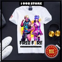 [GIÁ XƯỞNG] Áo Thun Free Fire Màu Trắng - Thẻ Vô Cực Mùa 8