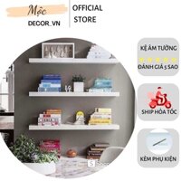 GIÁ XƯỞNG BỘ 3 thanh ngang kệ treo tường gỗ 80cmx20cm màu trắng