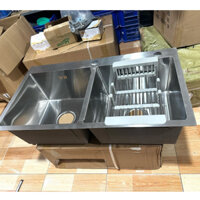 (GIÁ XƯỞNG) Chậu rửa bát đúc nguyên khối 8245 2 hố cân , bồn rửa chén 2 hộc