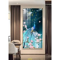 (Giá xưởng) [Đồng hồ dọc]- Tranh Tráng Gương công nghệ UV 5D mới nhất hiện nay- kết hợp đồng hồ nhập khẩu đài loan