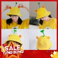 Gía xưởng Mũ Nón Maruko 3D Rộng Vành Nhiều Kiểu Mầm Cây Bucket Hat Nǚ Ulzzang Kaki Nhung Siêu Cute - Hàng nhập khẩu