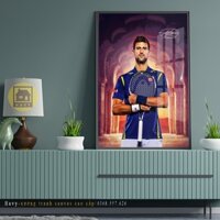 [GIÁ XƯỞNG] Tranh Treo Tường Tráng Gương Quần Vợt Novak Djokovic, Tranh Tennis In UV 8K Cao Cấp