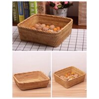 (Giá xưởng)Khay mây guột vát đựng đồ, trang trí tiệc, decor chụp ảnh sản phẩm phù hợp gia đình, homestay, đi picnic...
