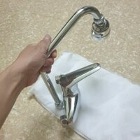(GIÁ XƯỞNG)Vòi rửa bát nóng lạnh gắn tường mạ đồng