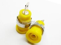 Giắc Cắm Banana 4MM Cái Chống Giật Nối Dây Màu Vàng