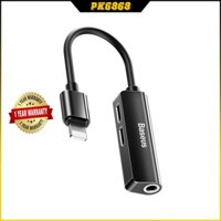 Giắc Chuyển Đổi Âm Thanh Baseus L52 Từ Cổng Lightning Sang Cổng 3.5mm Đen-CALL52-01-Phụ kiện điện thoại 6868.