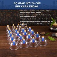 Giác hơi, Bộ giác hơi 24 Cốc, Sử Dụng Dễ Dàng Ngay Tại Nhà, Không Dùng Lửa An Toàn Bằng Phương Pháp Hút Chân Không.