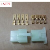 [giắc_nhựa_xe_máy]Bộ Giắc Nhựa xanh , 4 Lỗ 4P-6.3 - AT70 ( 1 bịch/10 bộ)