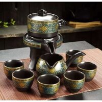 (giadunggiatot) Bộ Ấm Chén Pha Trà Cối Xay  (bao gồm 1 ấm trà, 6 chén trà và 1 bộ cối xay) ND05