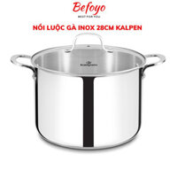 GIADUNGVN.VN_ NỒI LUỘC GÀ INOX 304 CAO CẤP 5 ĐÁY KALPEN LERMAT 28CM 30CM - Befoyo