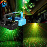 Giai đoạn ánh sáng laser bầu trời đầy sao điều khiển bằng giọng nói màu đỏ và xanh lá cây, đèn pha laser hiệu ứng đom đóm