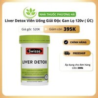 Giải độc gan SWISSE LIVER DETOX ( ÚC) Lọ 120 viên. Viên uống mát gan, thanh nhiệt